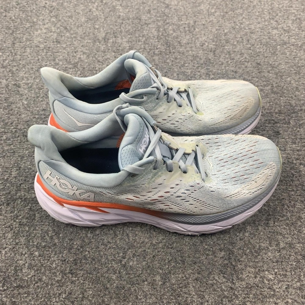 Hoka One One Clifton 8 Shoes Womens Size 8 Blue Running Sneakers Cushioned
